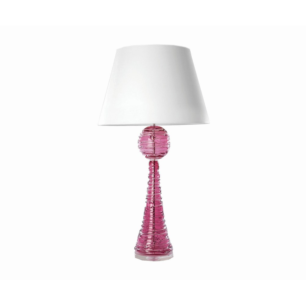 Muffy Crystal Glass Lamp by William Yeoward in Gold Ruby